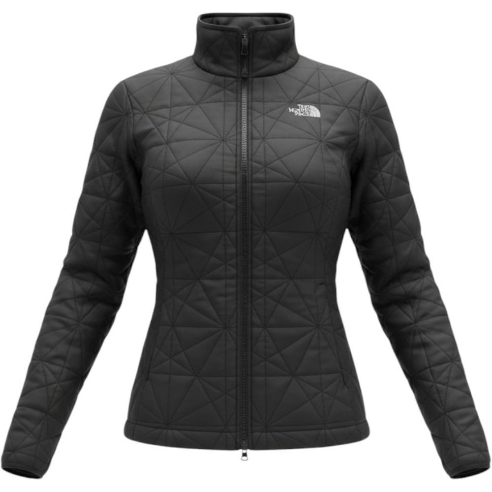 The North Face Womens XS Black Geometric Quilted Full Zip Jacket Starburst Coat